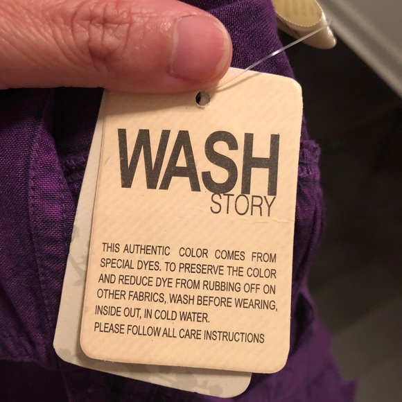 Studio West Apparel Eggplant Button Up Shirt - Picture 7 of 8